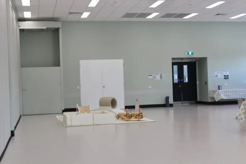 Empty community hall before the set-up